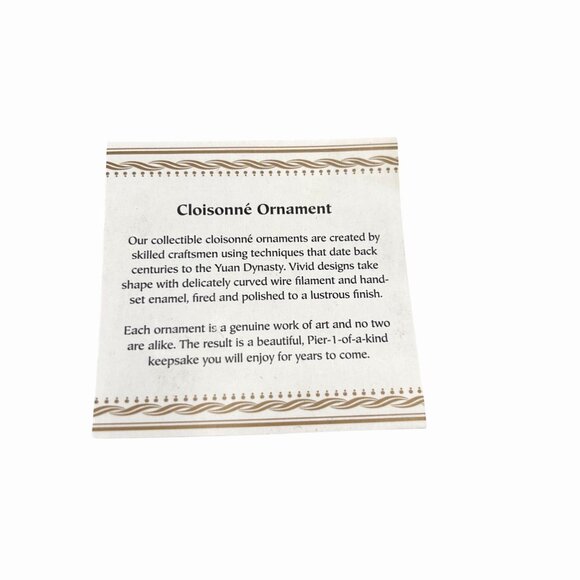 PIER 1 CLLECTIBL 1 OF A KIND CLOISONNE ARTICULATED FISH CHRISTMAS ORNAMENT w BOX - Picture 8 of 11